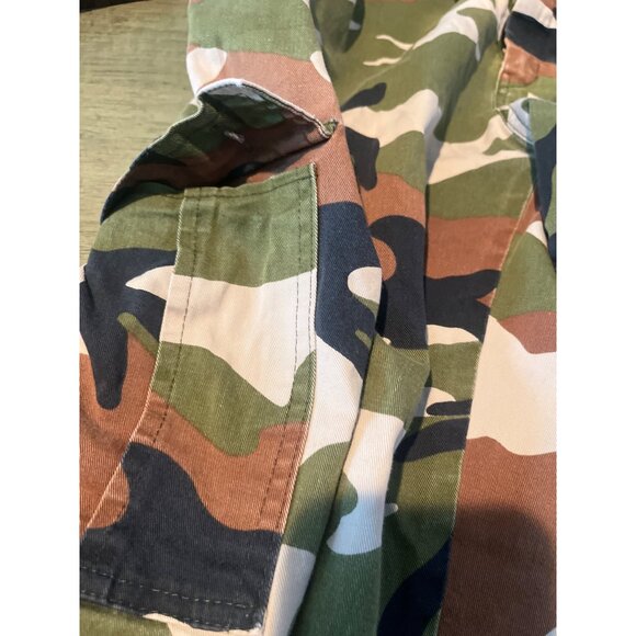 Vintage Woodland Camo Cargo Pants Military Surplus Tactical Utility Trousers - Picture 3 of 9